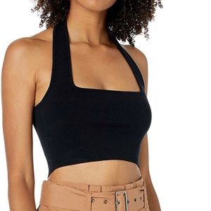 The Drop Fitted Neck Halter Sweater Bralette